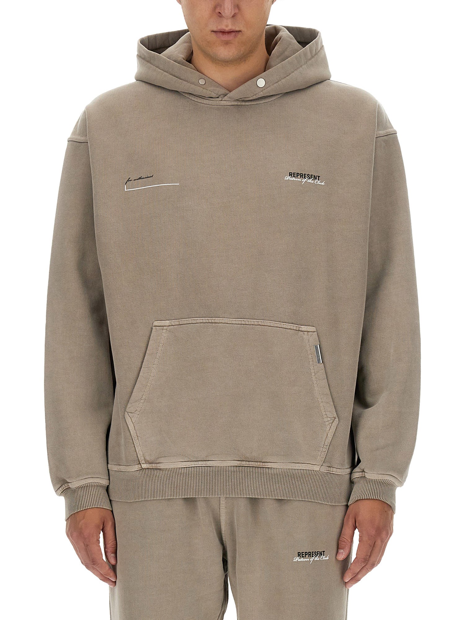 Shop Represent "patron Of The Club" Hoodie In Grey