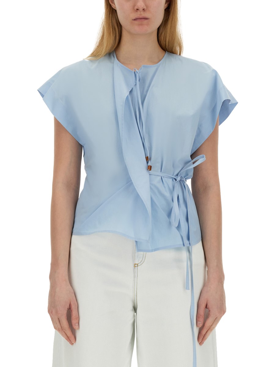 ALYSI BLUSA IN POPELINE DI COTONE