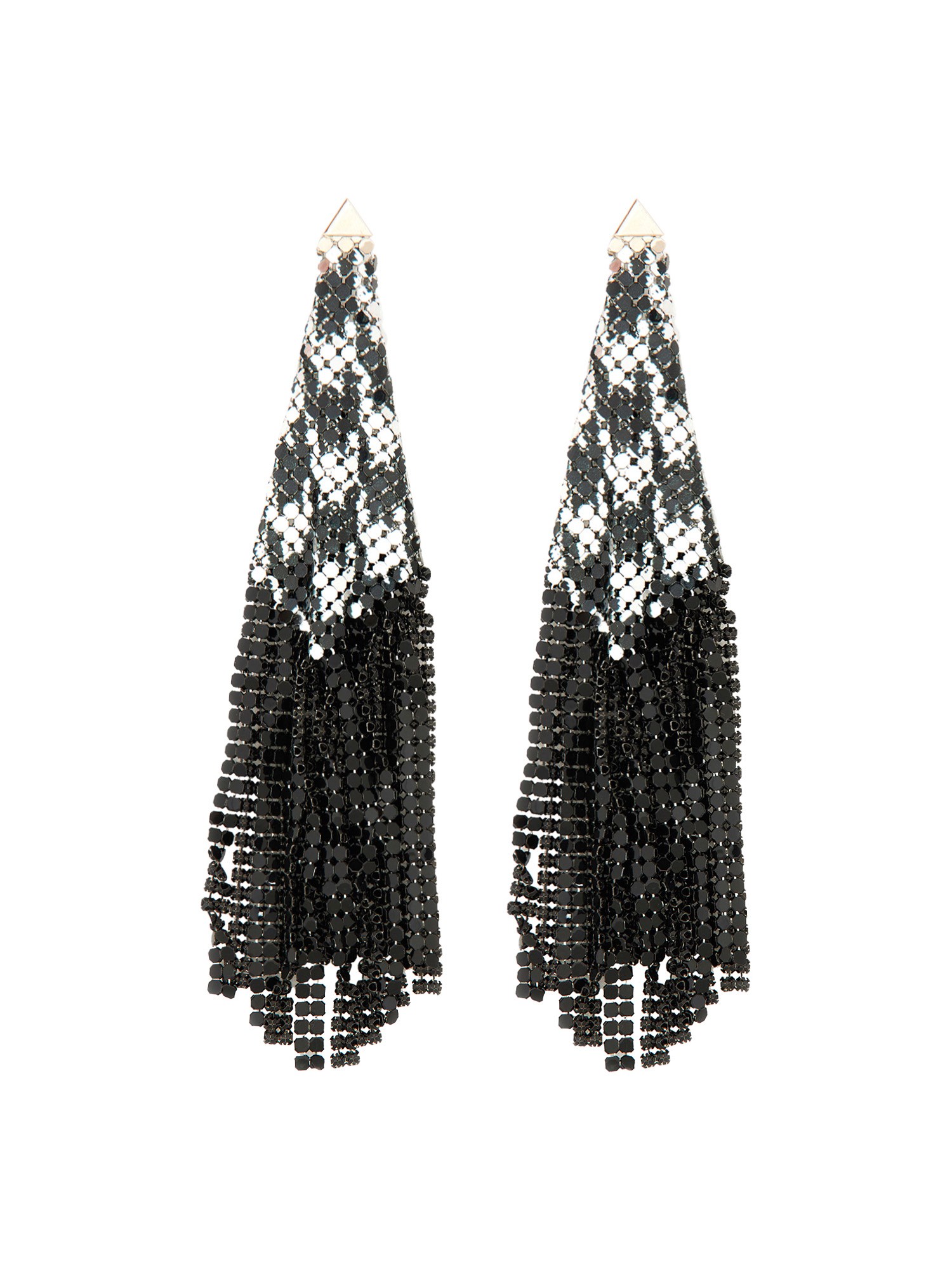 Shop Rabanne Knitted Earrings In Silver