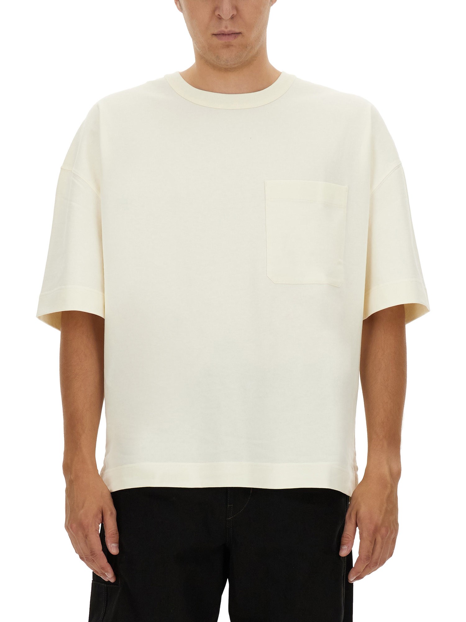 Shop Lemaire Cotton T-shirt In White