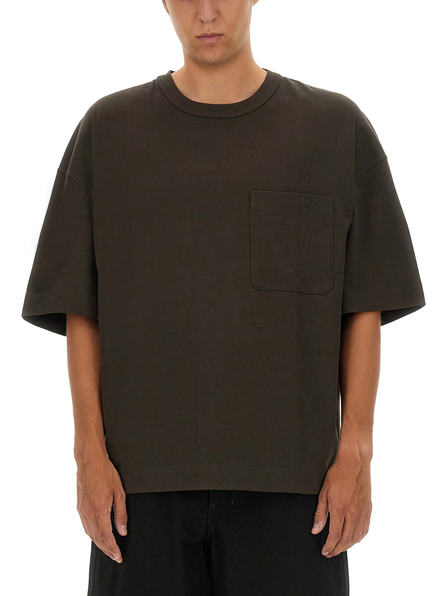 Shop Lemaire Cotton T-shirt In Brown