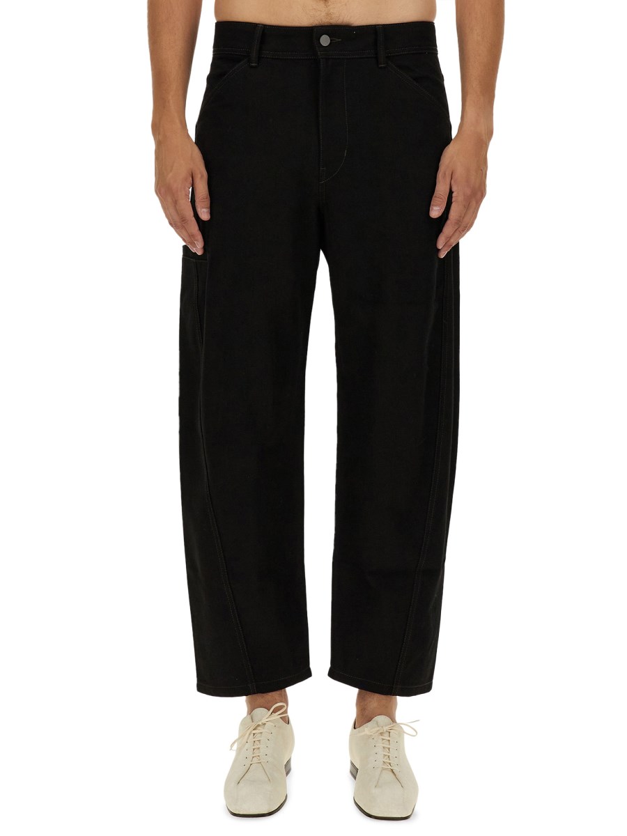 LEMAIRE PANTALONE TWISTED WORKWEAR IN COTONE