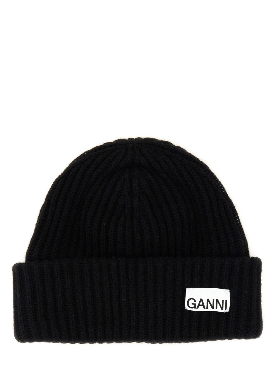 GANNI CAPPELLO BEANIE CON LOGO