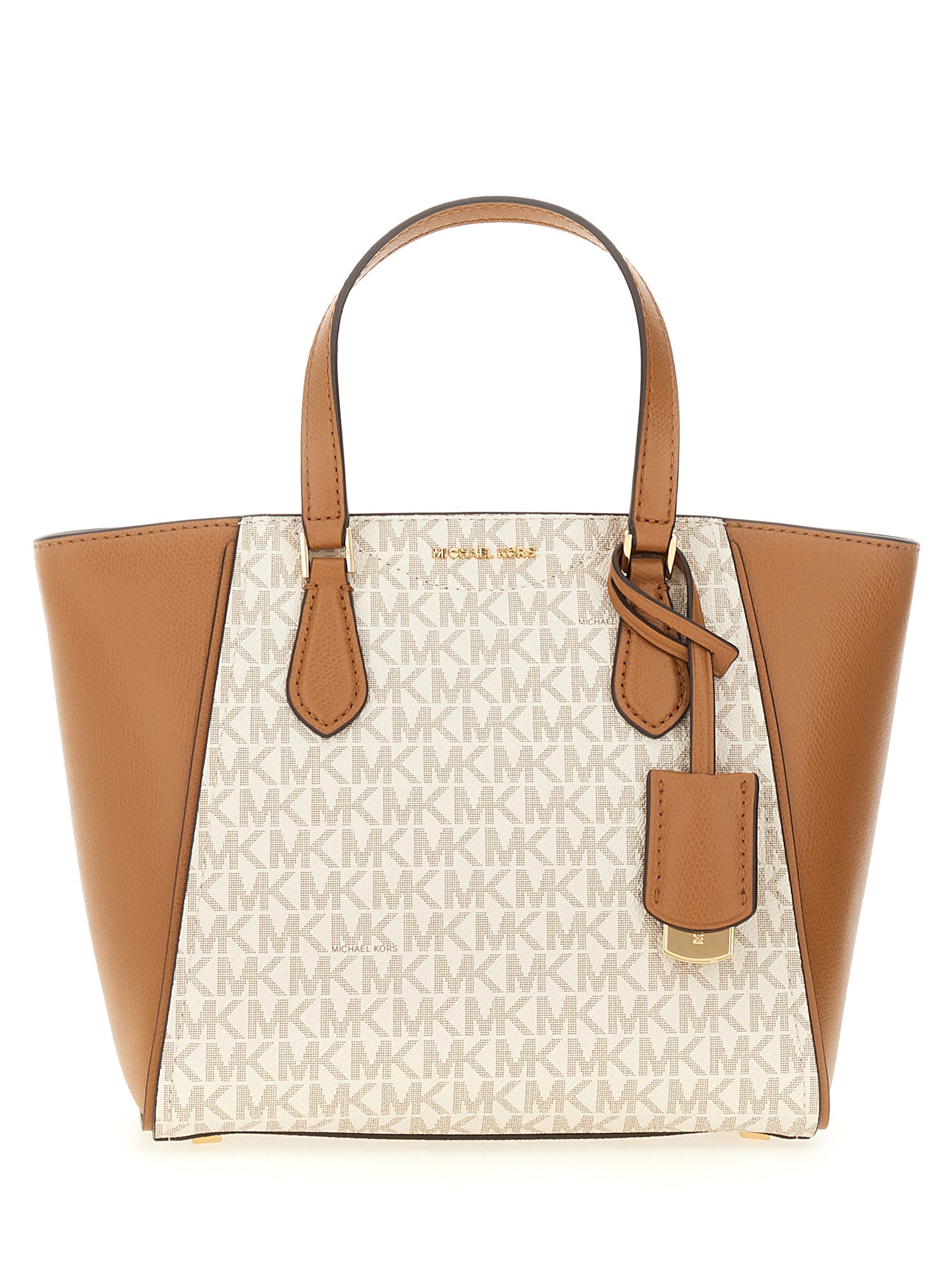 Shop Michael Michael Kors Bag "taryn" In Beige