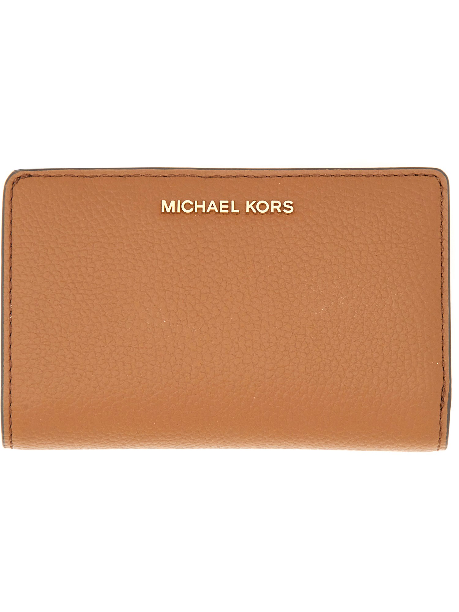 Shop Michael Michael Kors Leather Wallet In Brown