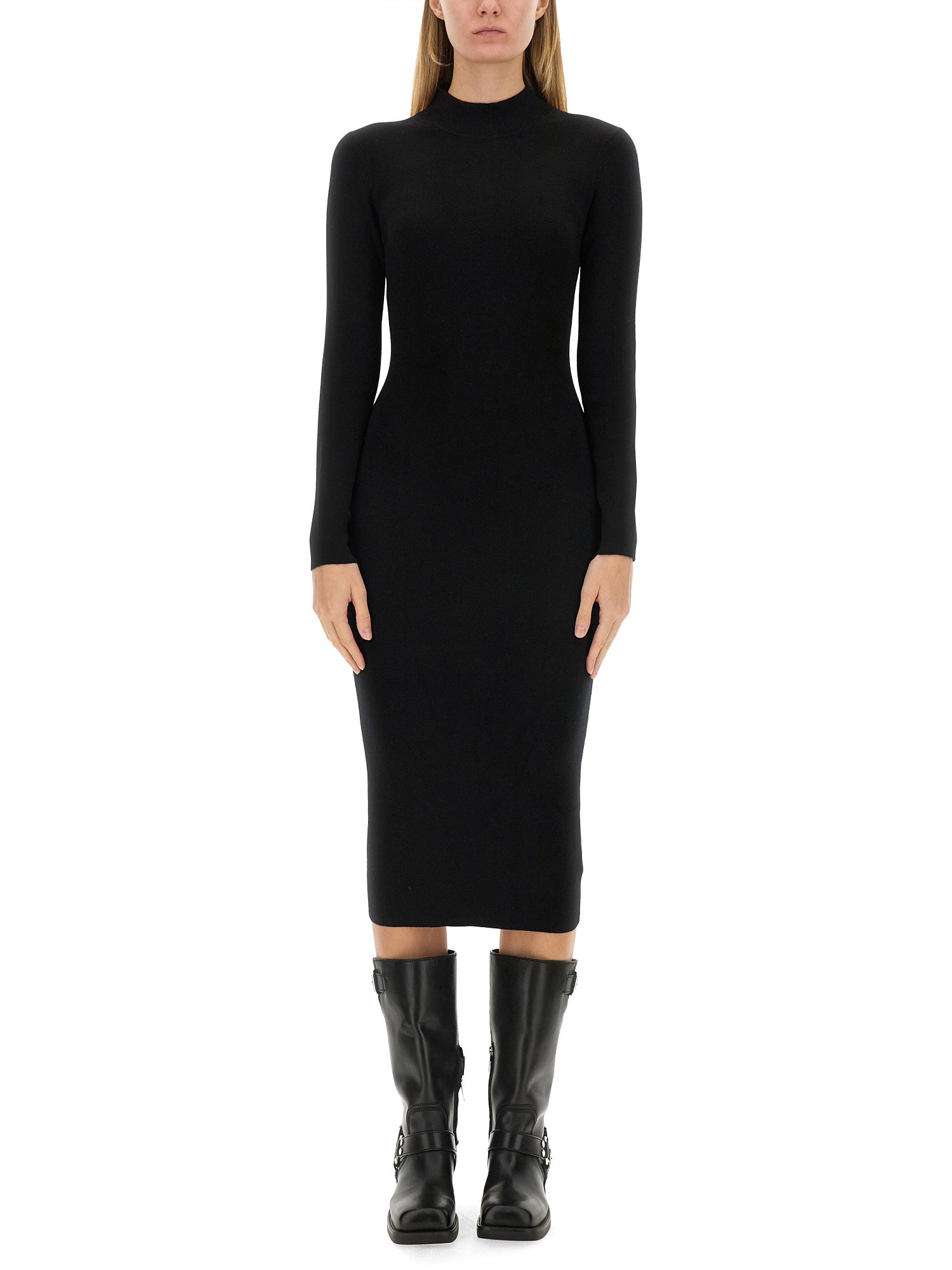 Shop Michael Michael Kors Slim Fit Dress In Black