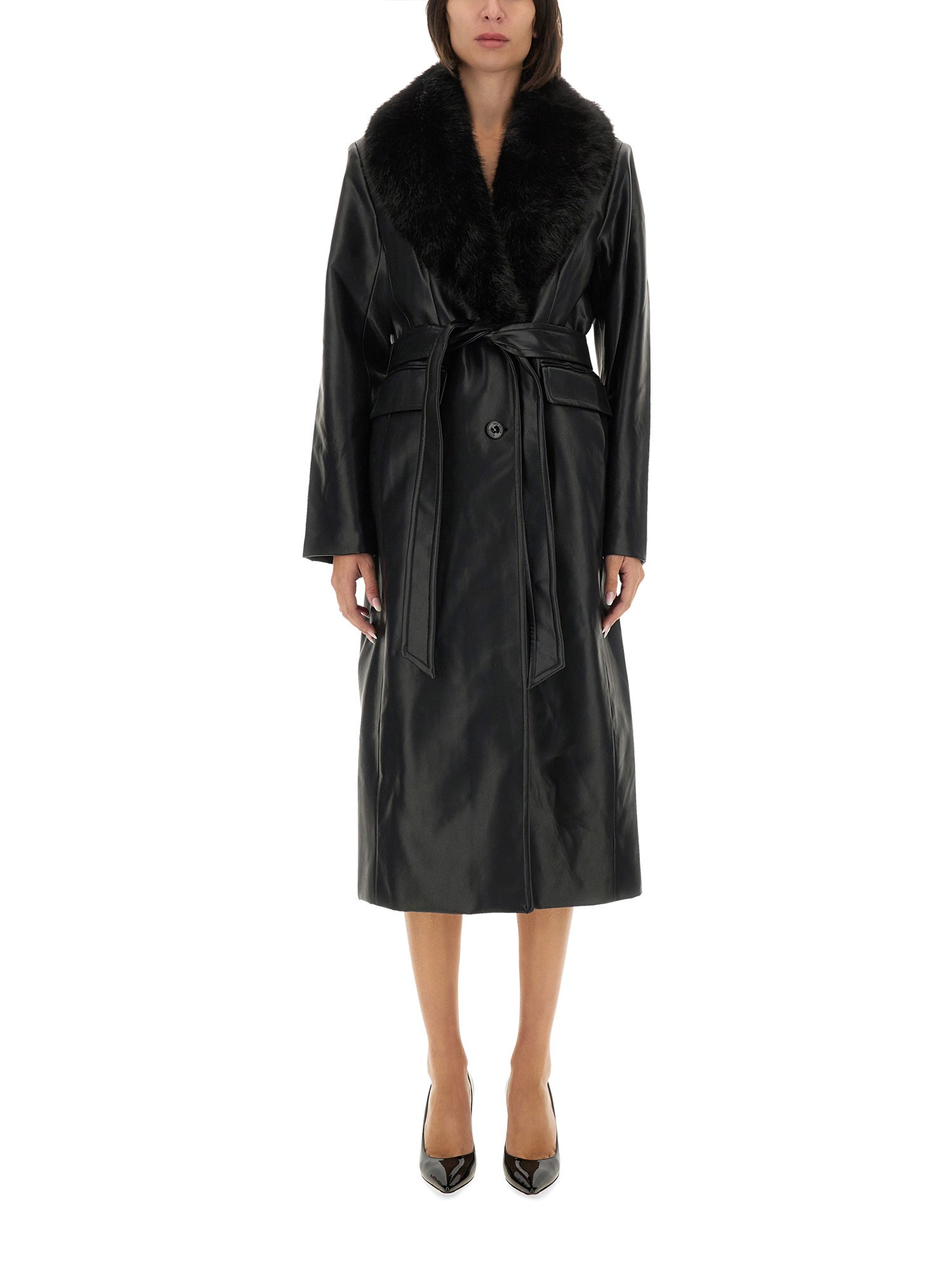 Shop Michael Michael Kors Robe Coat In Black