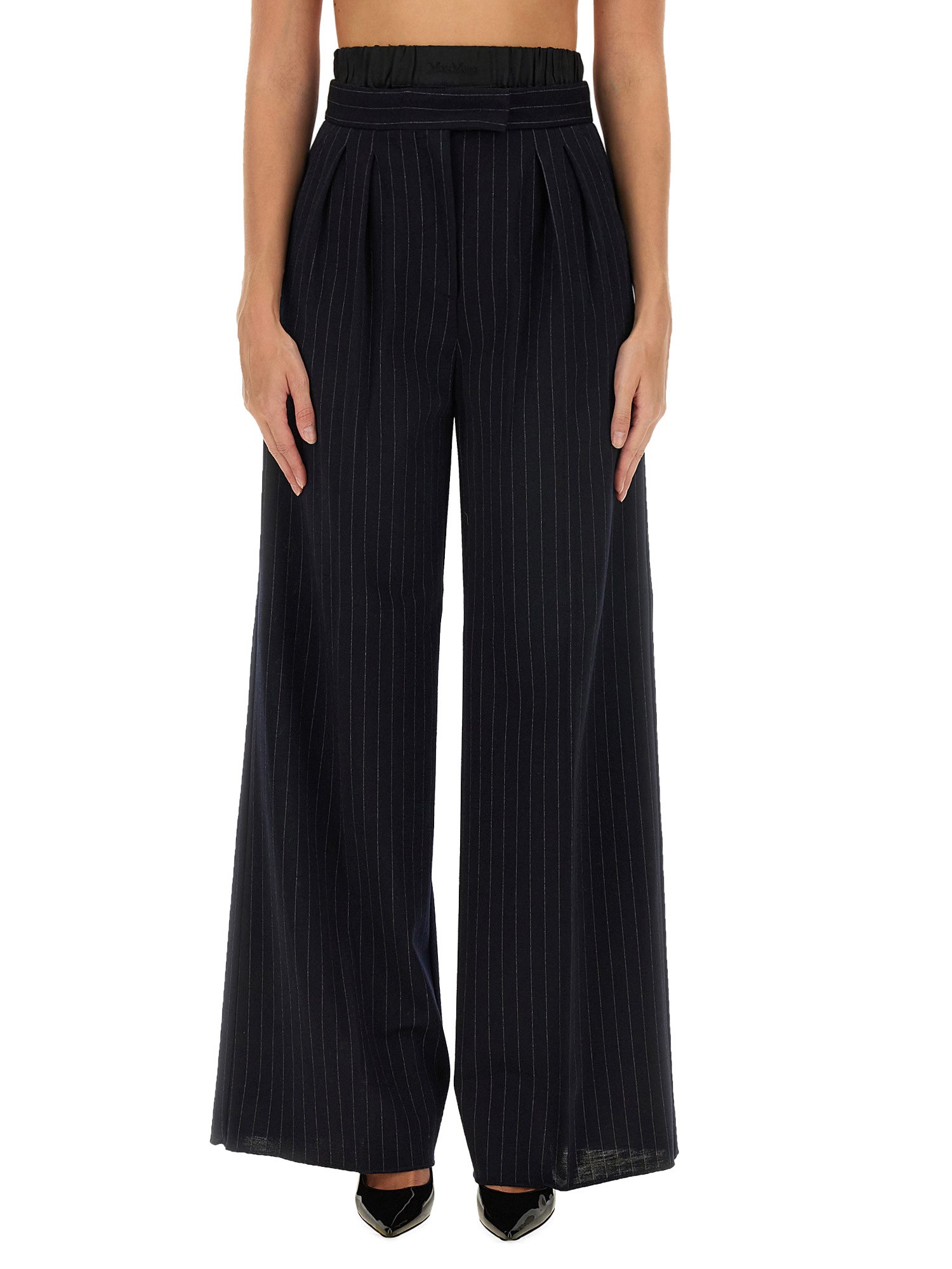 Shop Max Mara Pants "pirogues" In Blue