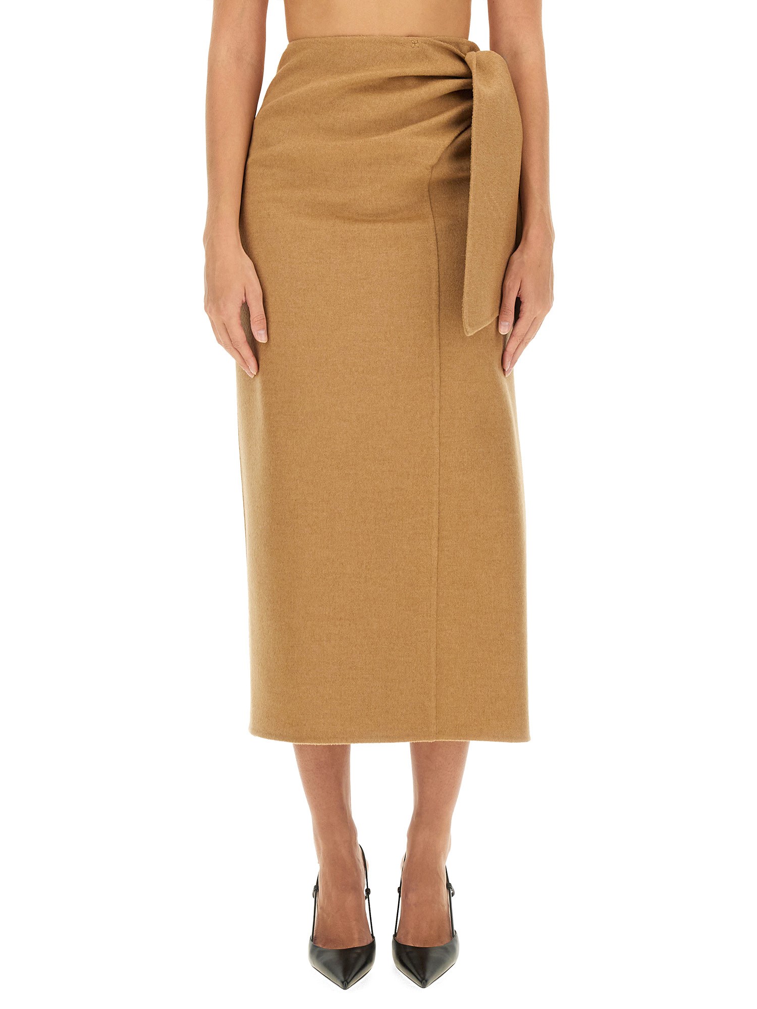 Shop Max Mara Acline Skirt In Beige