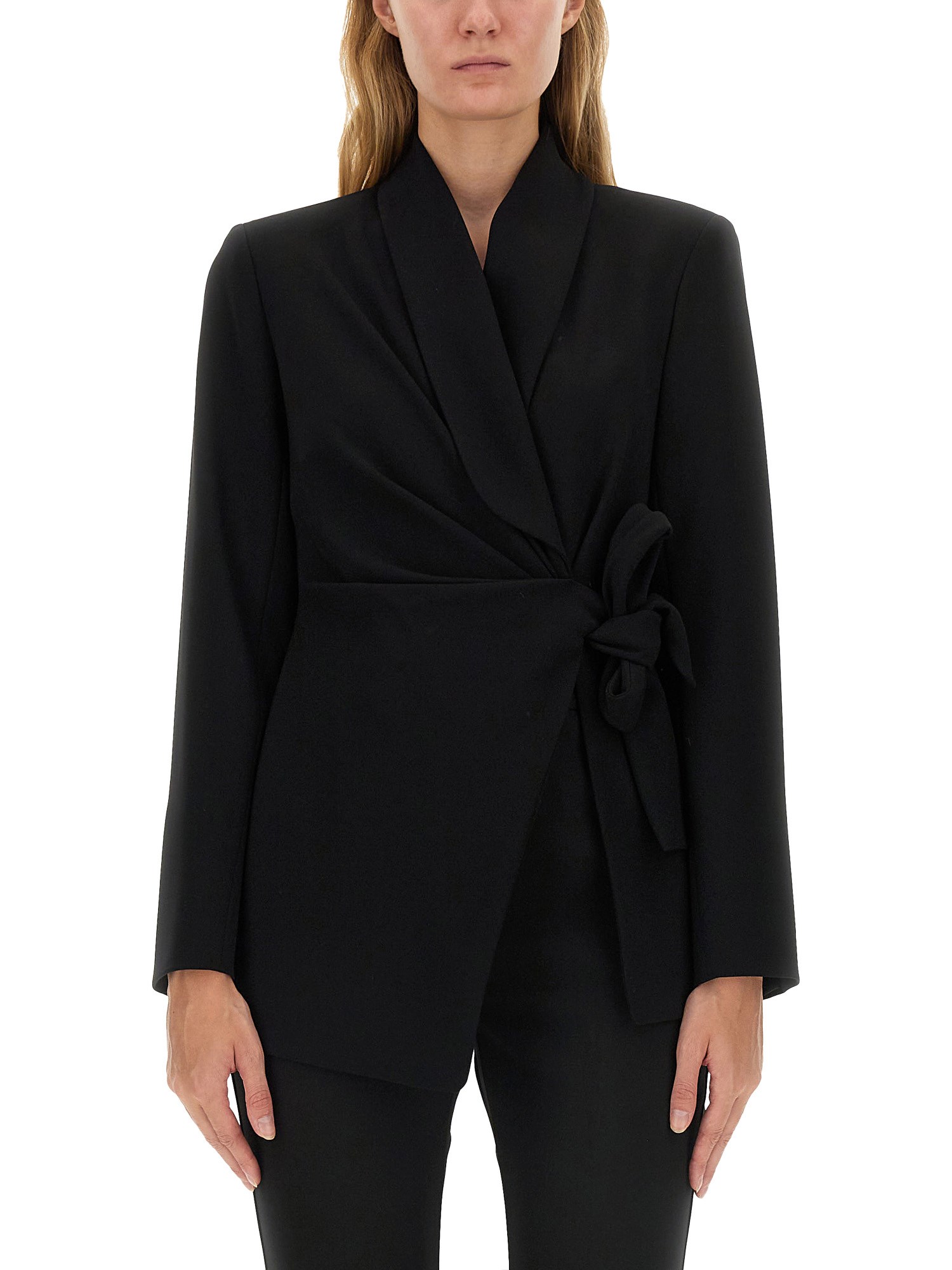 Shop Max Mara Comma Piano Jacket In Black