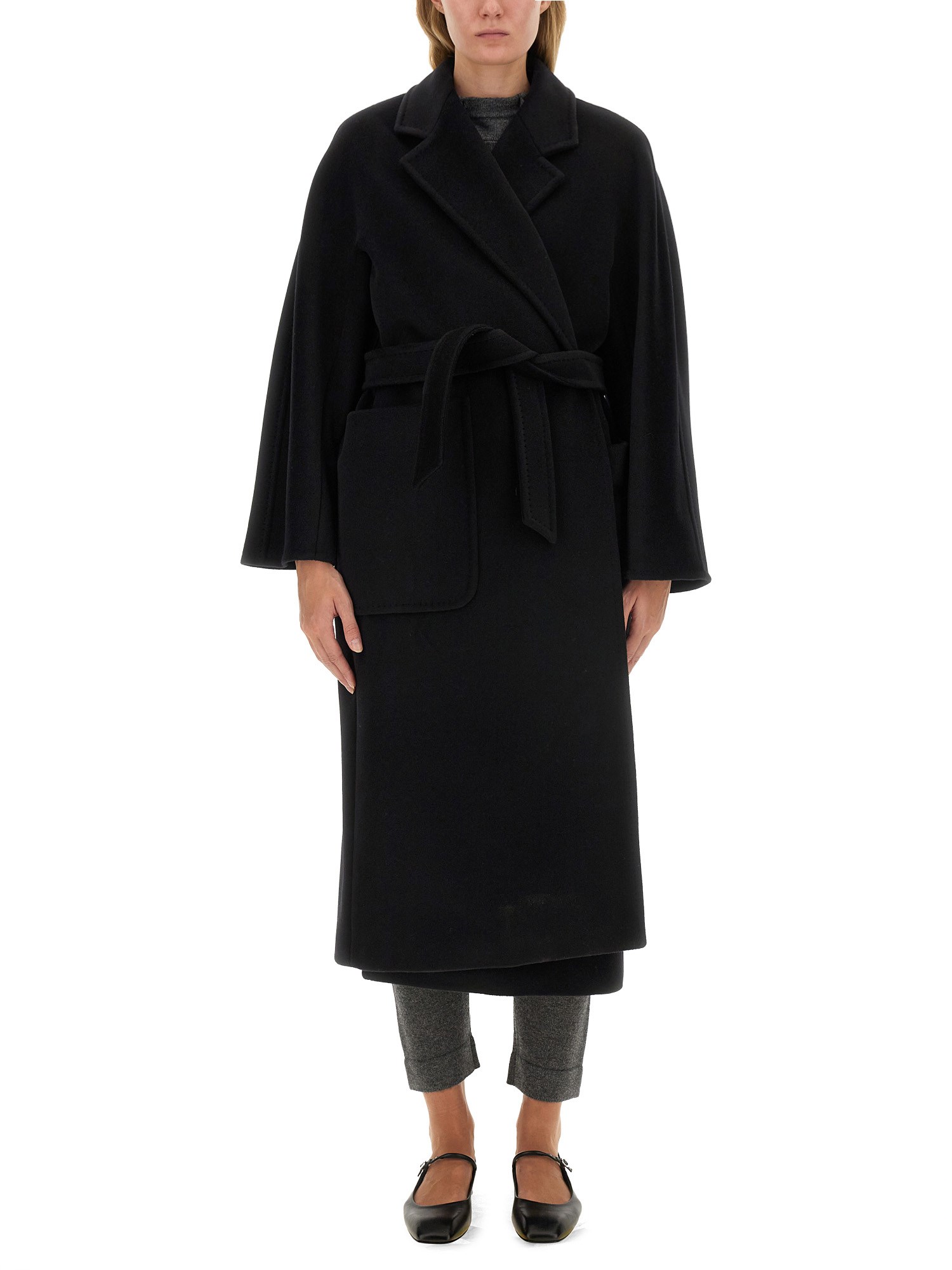 Shop Max Mara Coat "locri" In Black