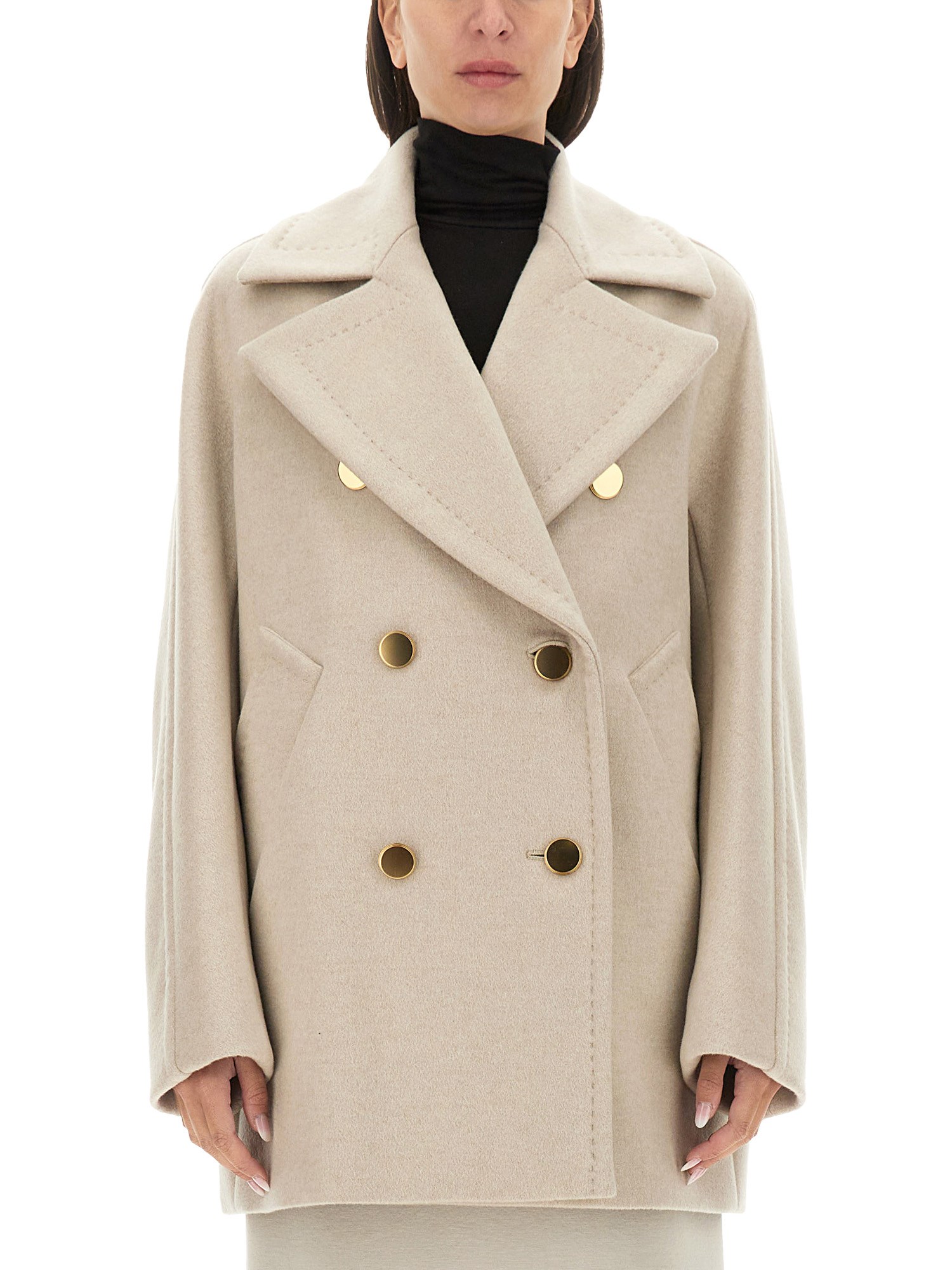 Shop Max Mara Berta Coat In Dove