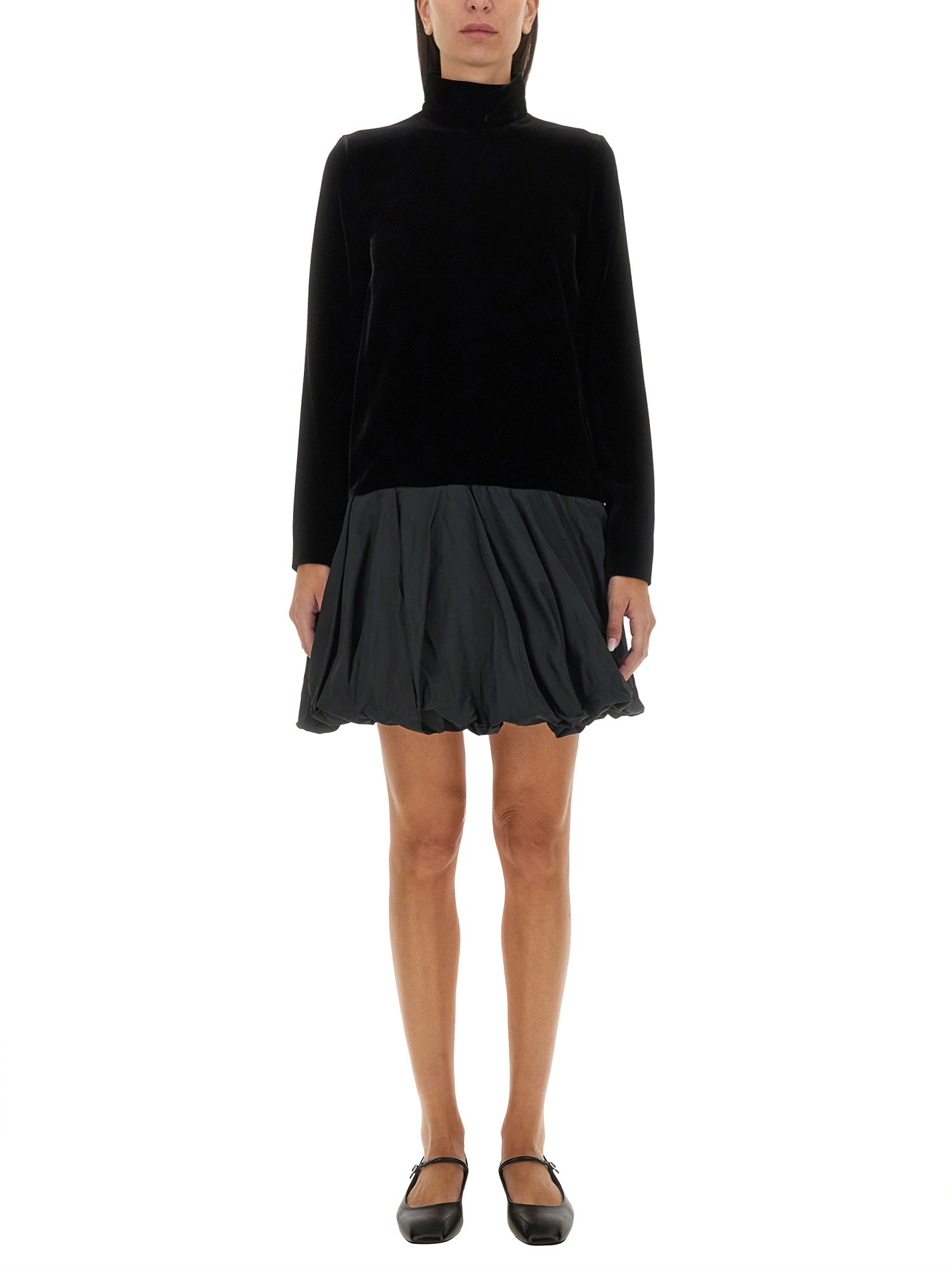 Max Mara Velvet Osso In Black