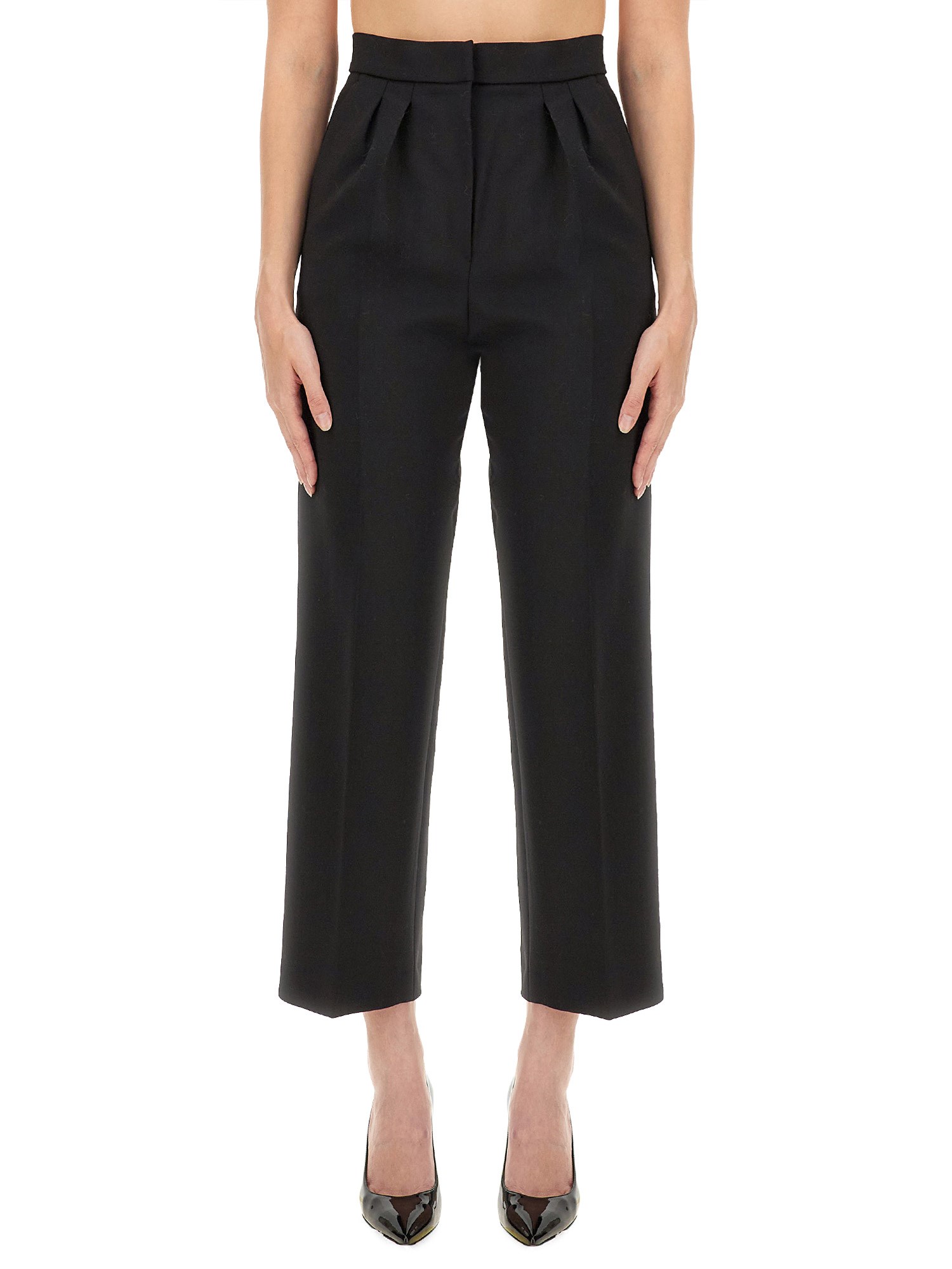 Shop Max Mara Pants "verbano" In Black