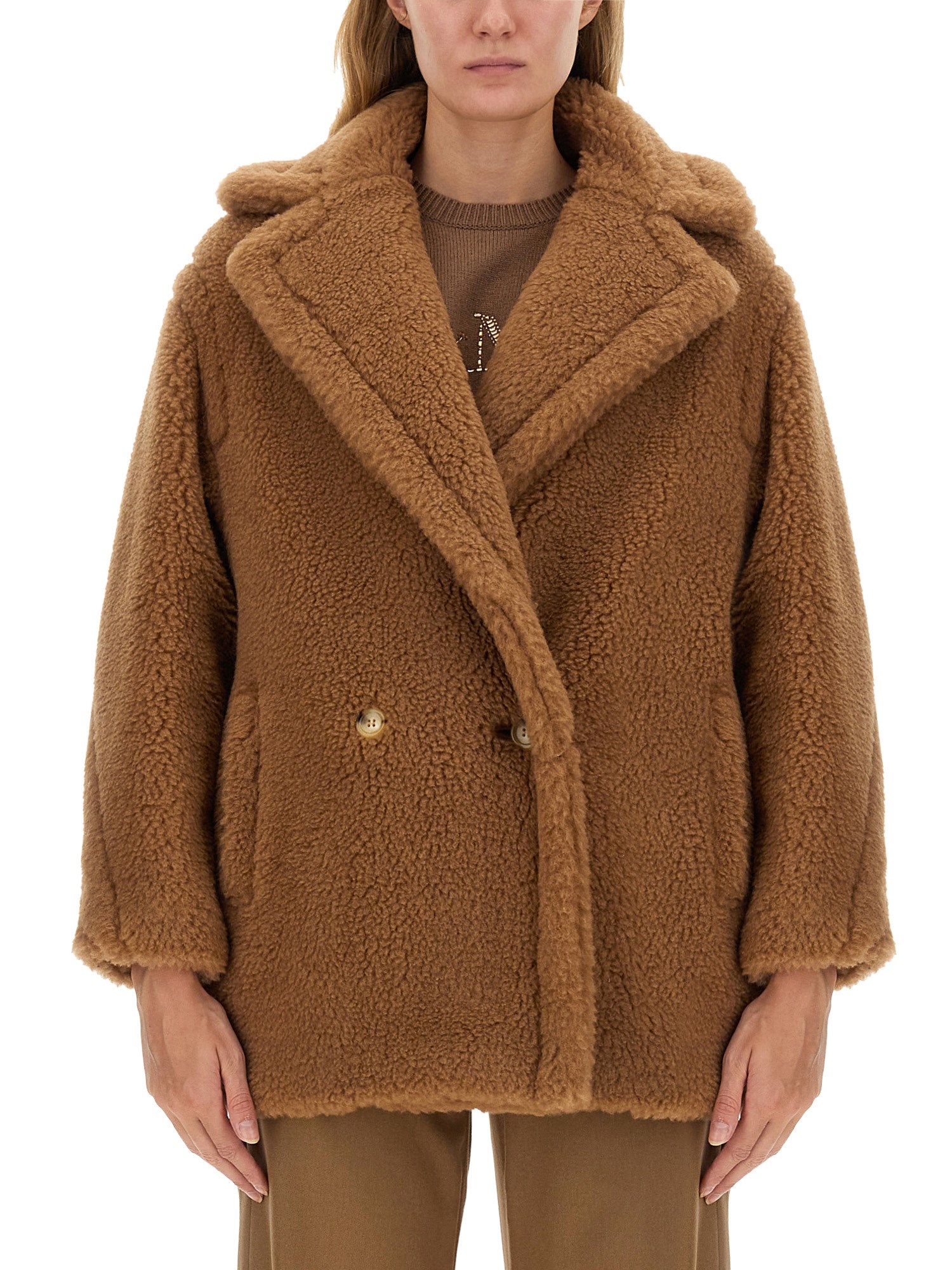 Shop Max Mara Coat "drama" In Beige