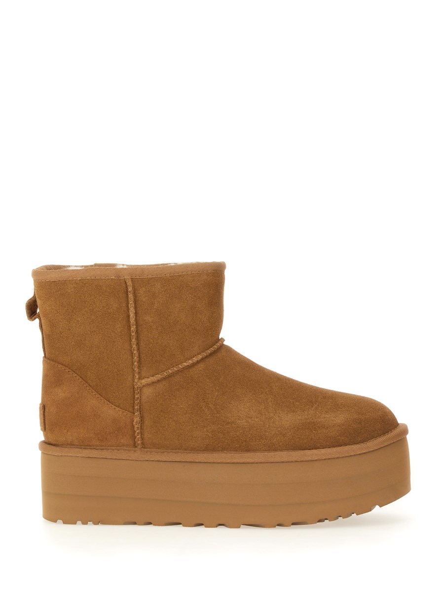 UGG STIVALE CLASSIC MINI CON PLATEAU IN PELLE