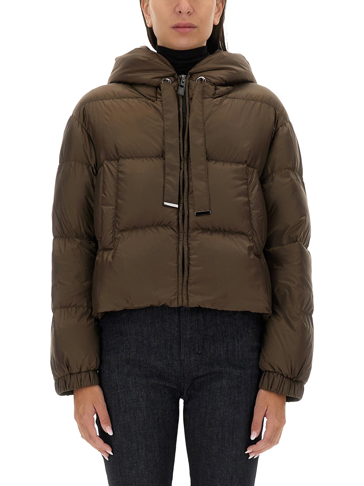 Shop 's Max Mara Down Jacket "seie" In Green