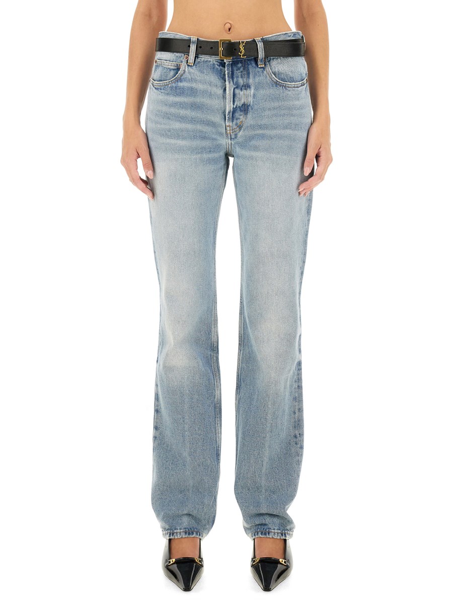 SAINT LAURENT JEANS A VITA BASSA IN DENIM