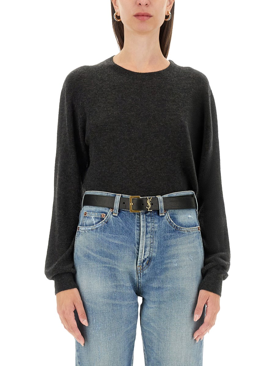 SAINT LAURENT MAGLIA IN CASHMERE E SETA