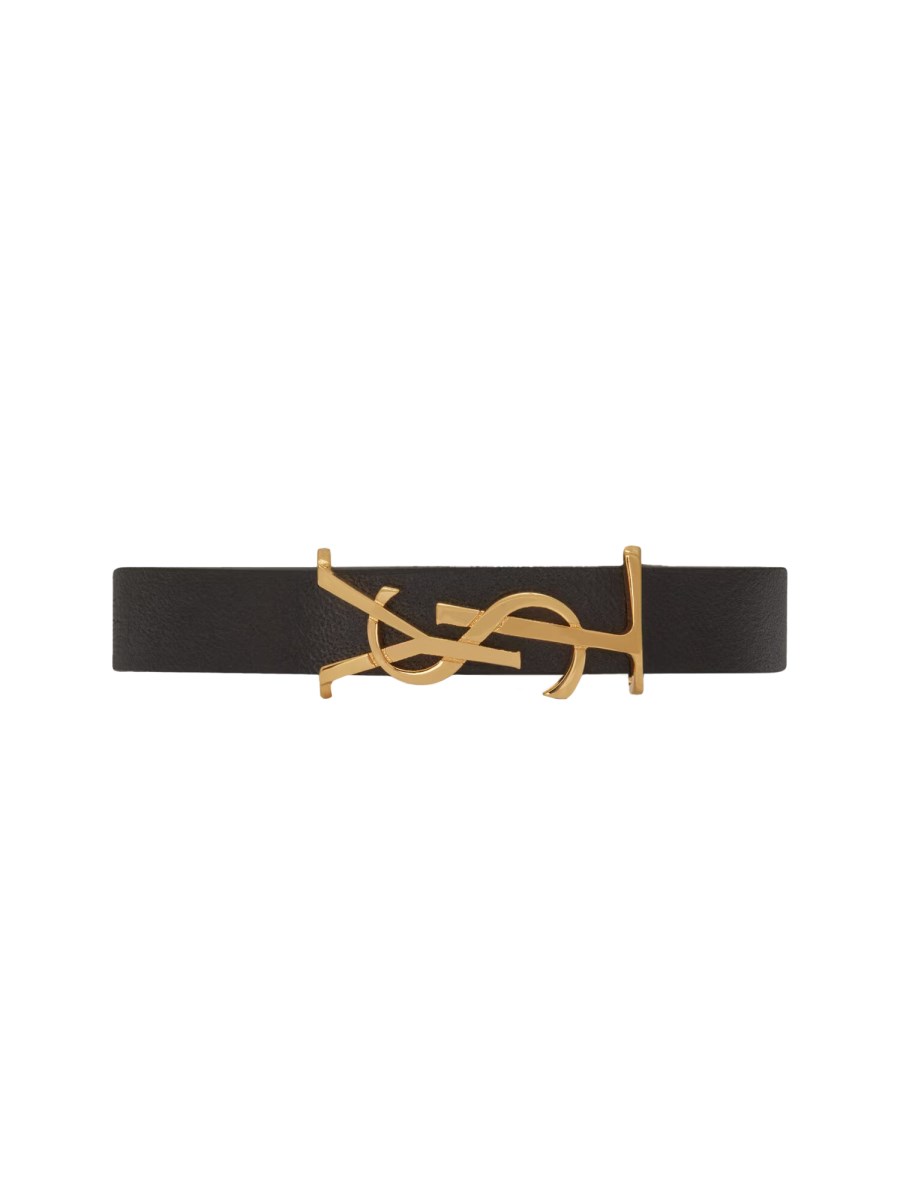 SAINT LAURENT BRACCIALE CASSANDRE IN PELLE