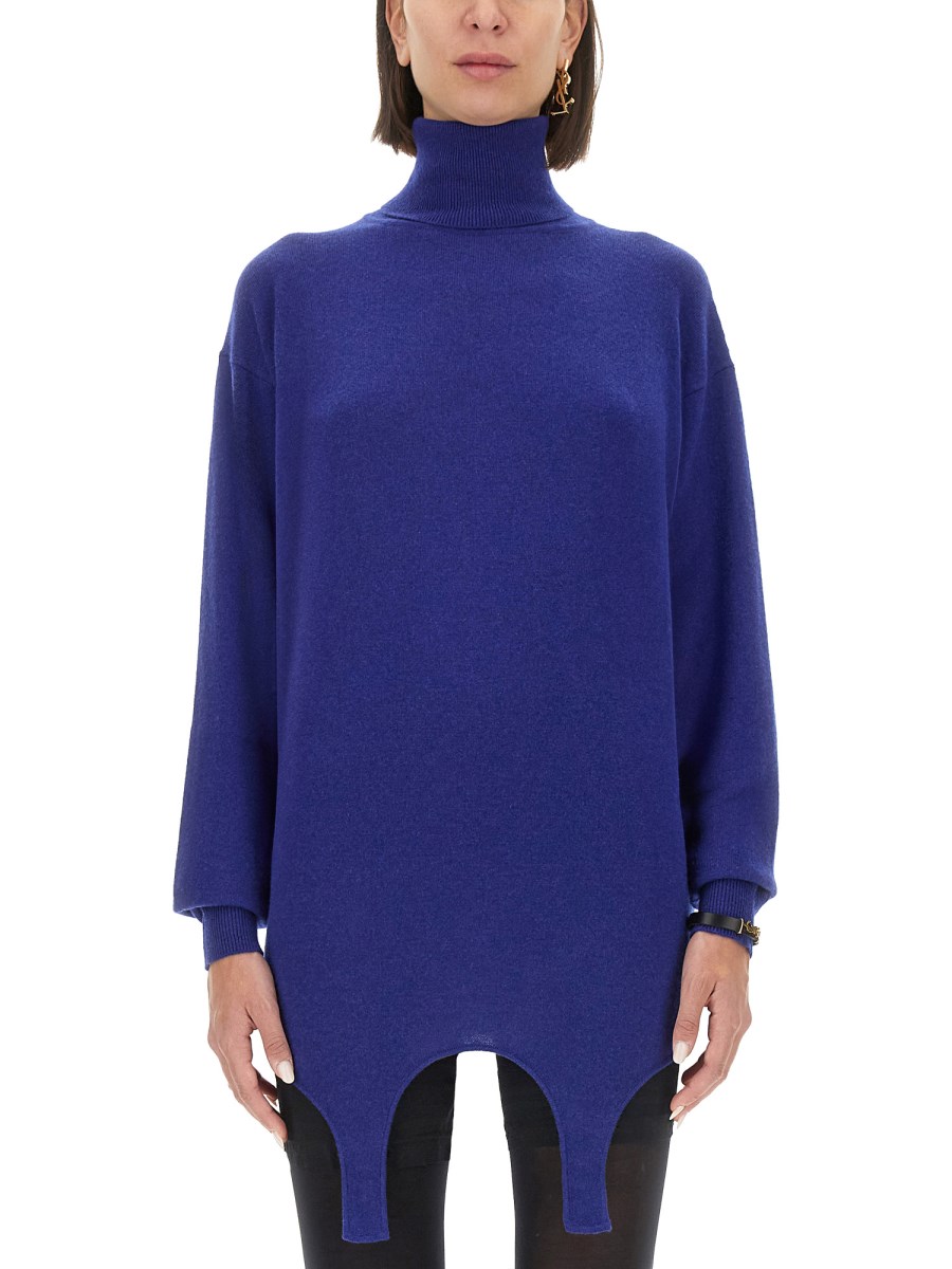 SAINT LAURENT PULLOVER IN CASHMERE CON GIARRETTIERA