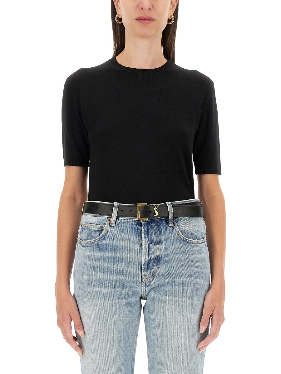 SAINT LAURENT PULLOVER T-SHIRT IN LANA