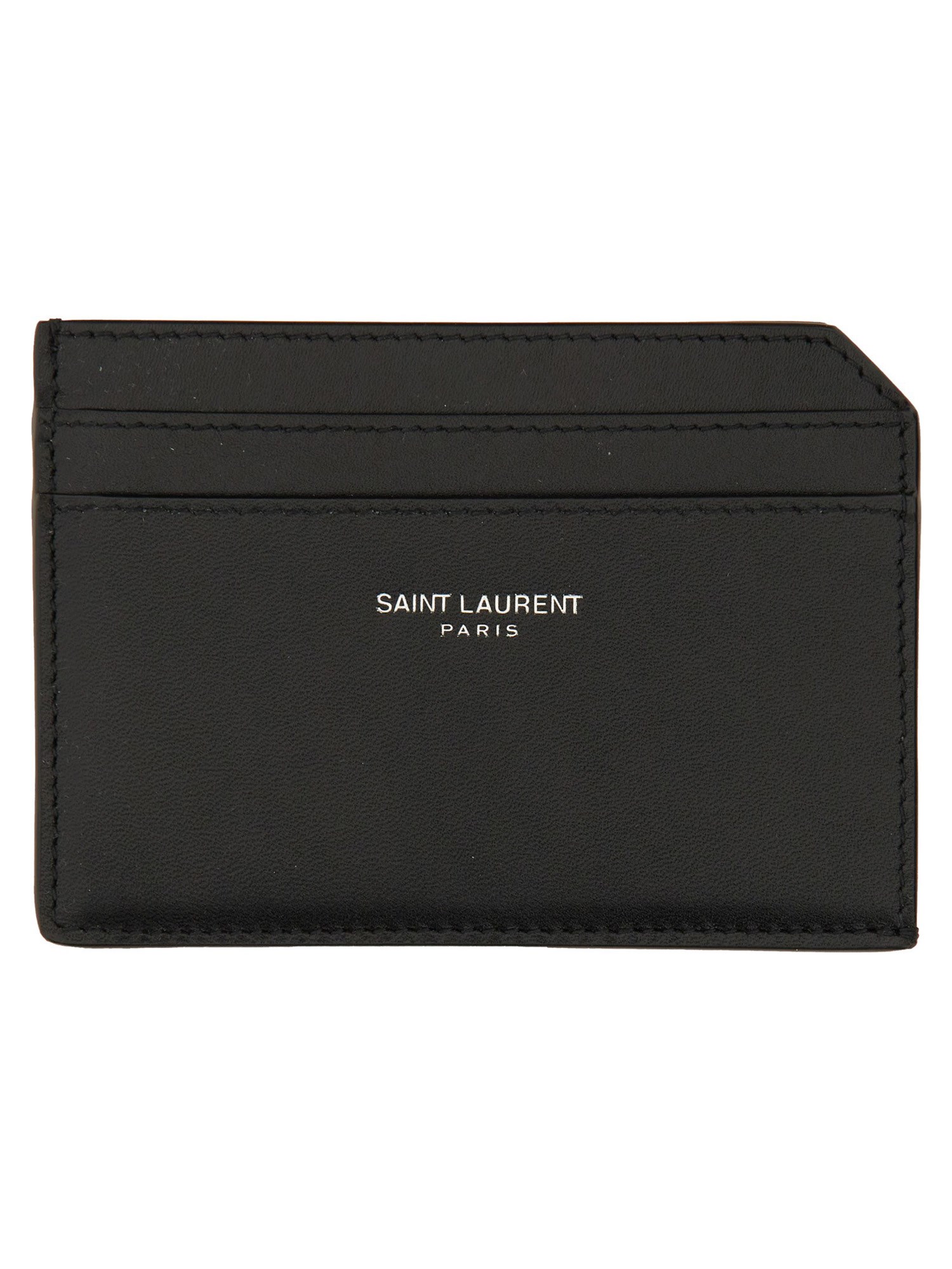 Saint Laurent Open Card Holder In Black