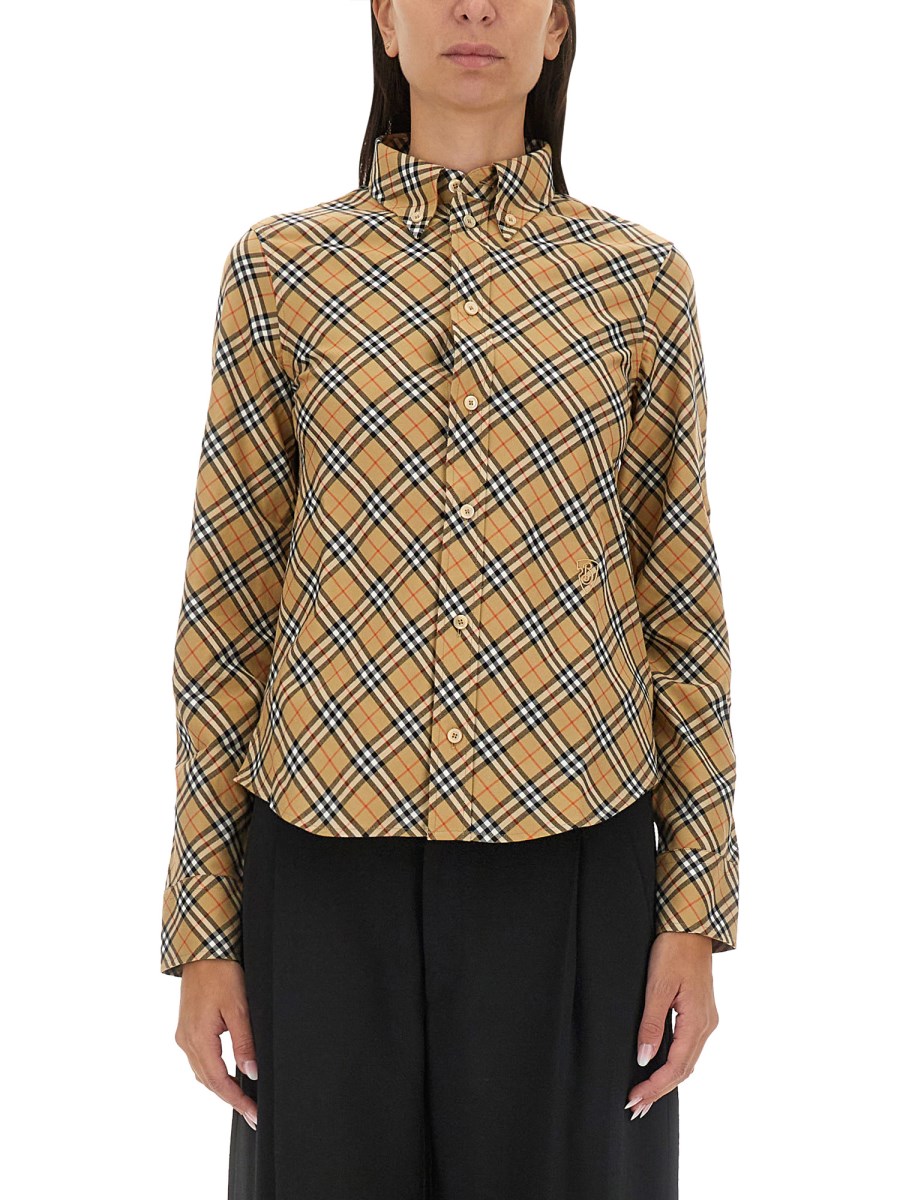 BURBERRY CAMICIA IN COTONE CHECK