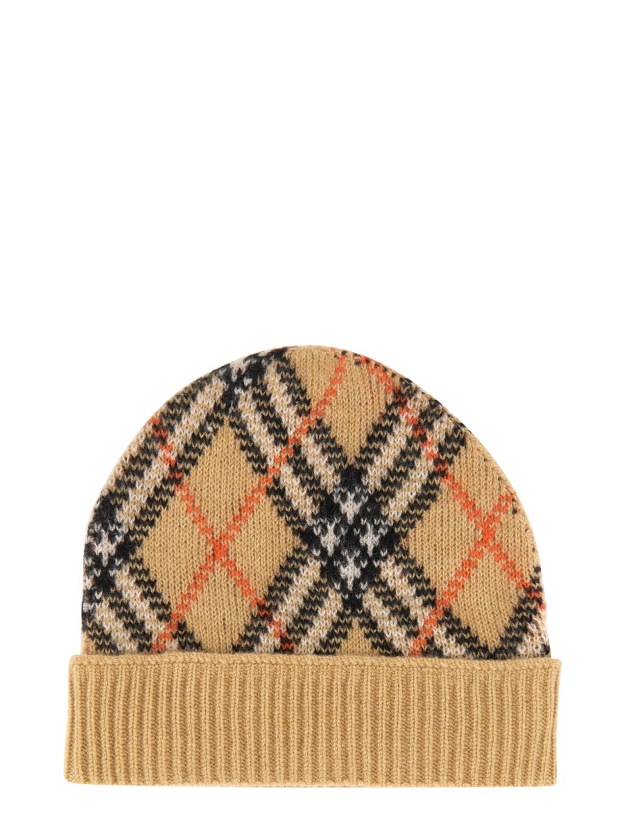 BURBERRY CAPPELLO BEANIE IN CASHMERE CHECK