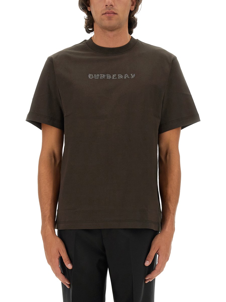 BURBERRY T-SHIRT IN JERSEY DI COTONE CON LOGO