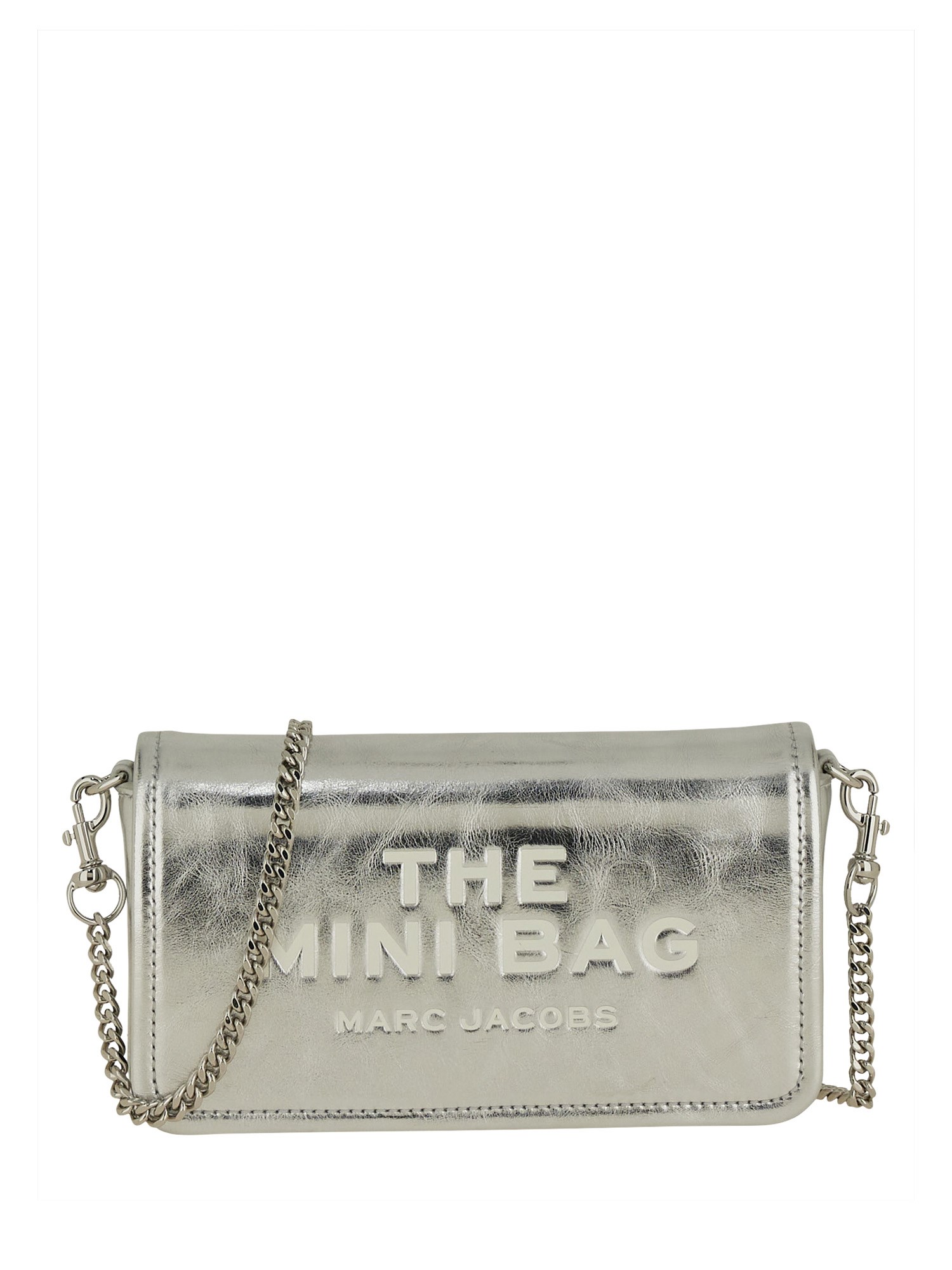 Shop Marc Jacobs "the Mini Bag" Bag In Silver