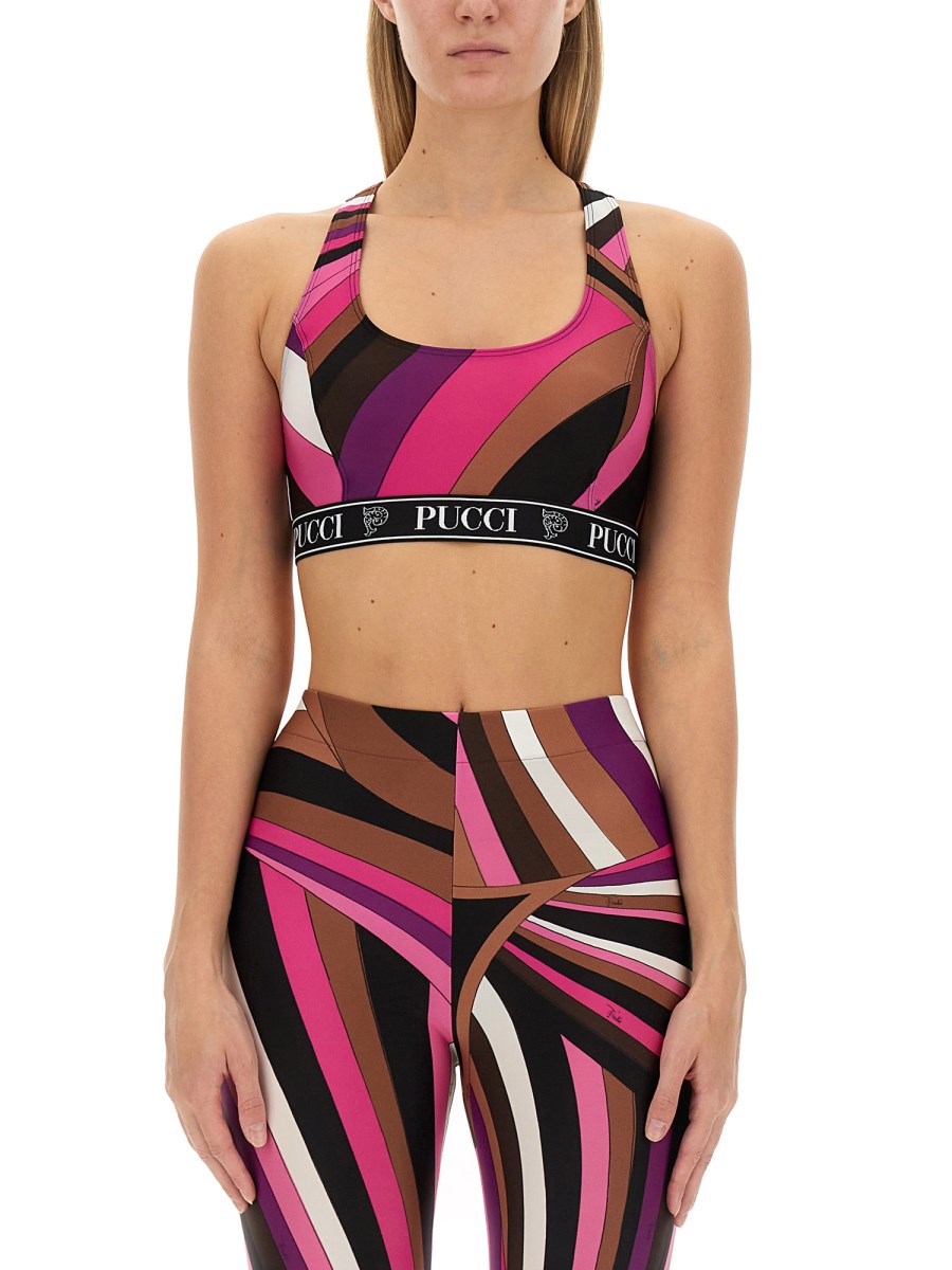 PUCCI TOP IN LYCRA CON STAMPA