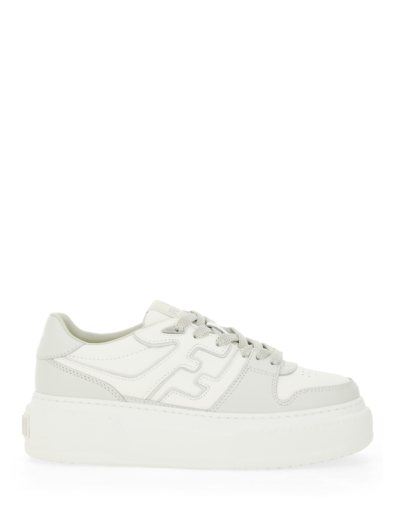 Fendi Match Platform Logo Sneakers In White