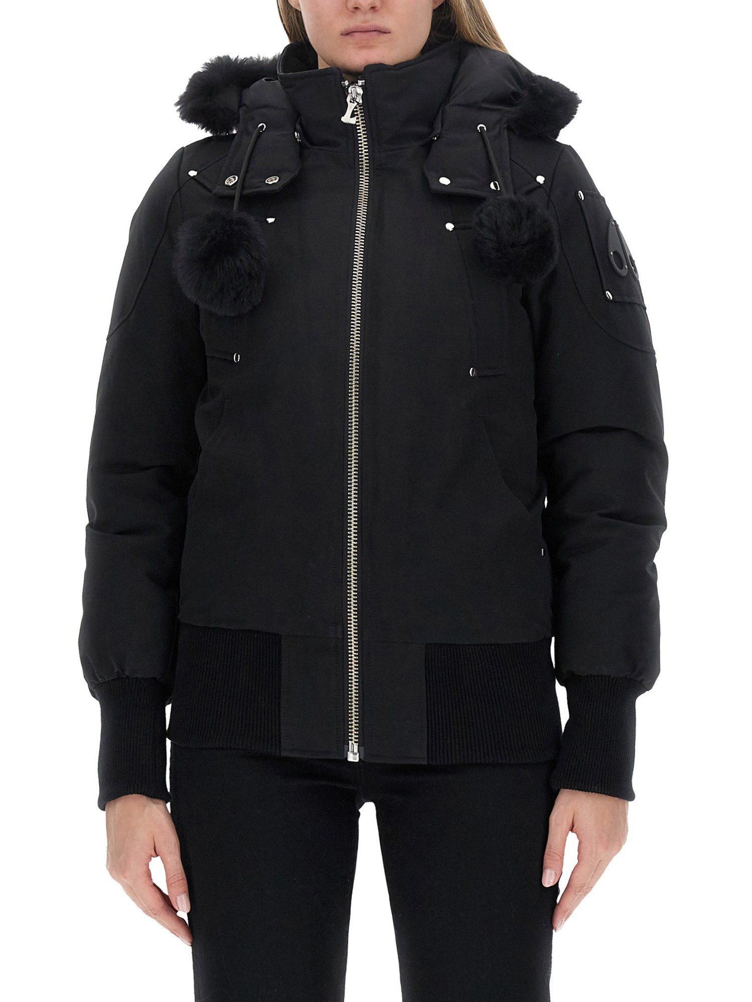 Shop Moose Knuckles Debbie Down Jacket In Black