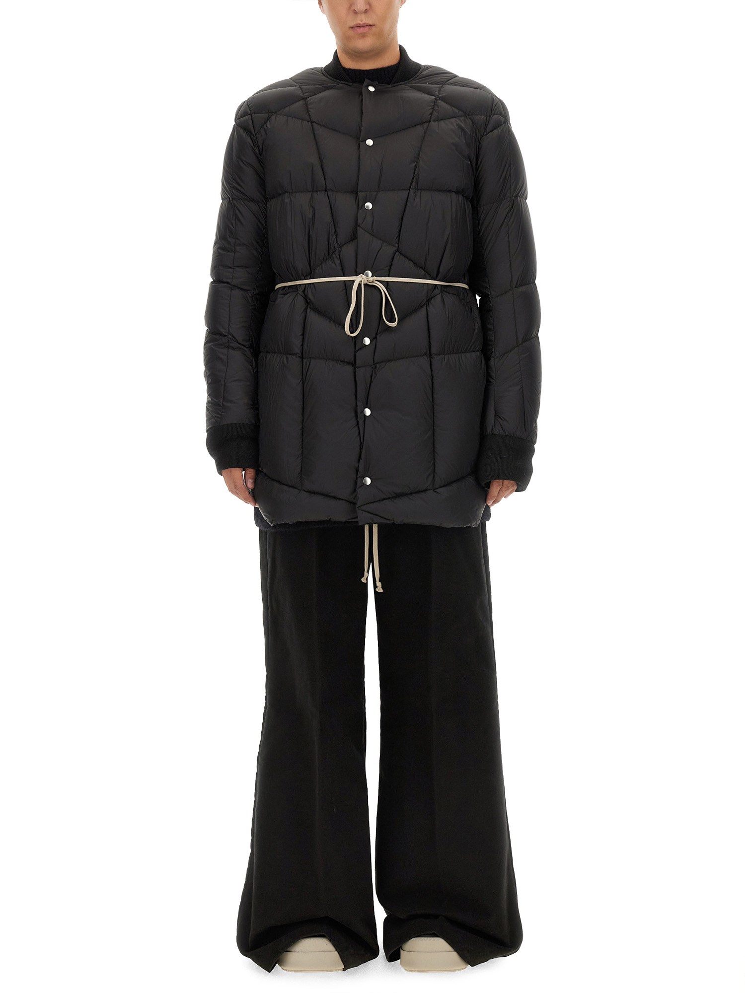 Rick Owens Mens Black Flight Liner Quilted-and-padded Regular-fit Shell-down Jacket In Black