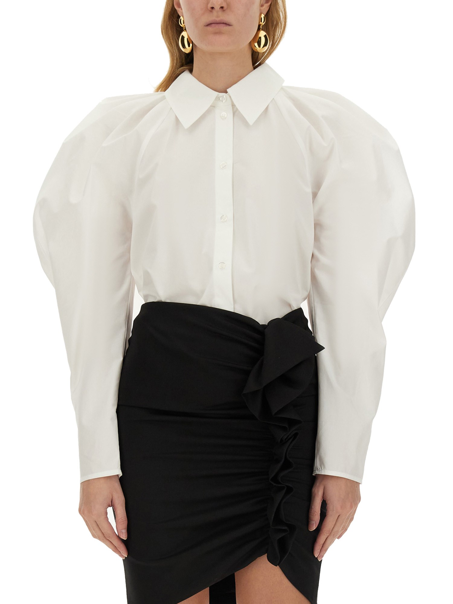 Shop Nina Ricci "halter" Shirt In White