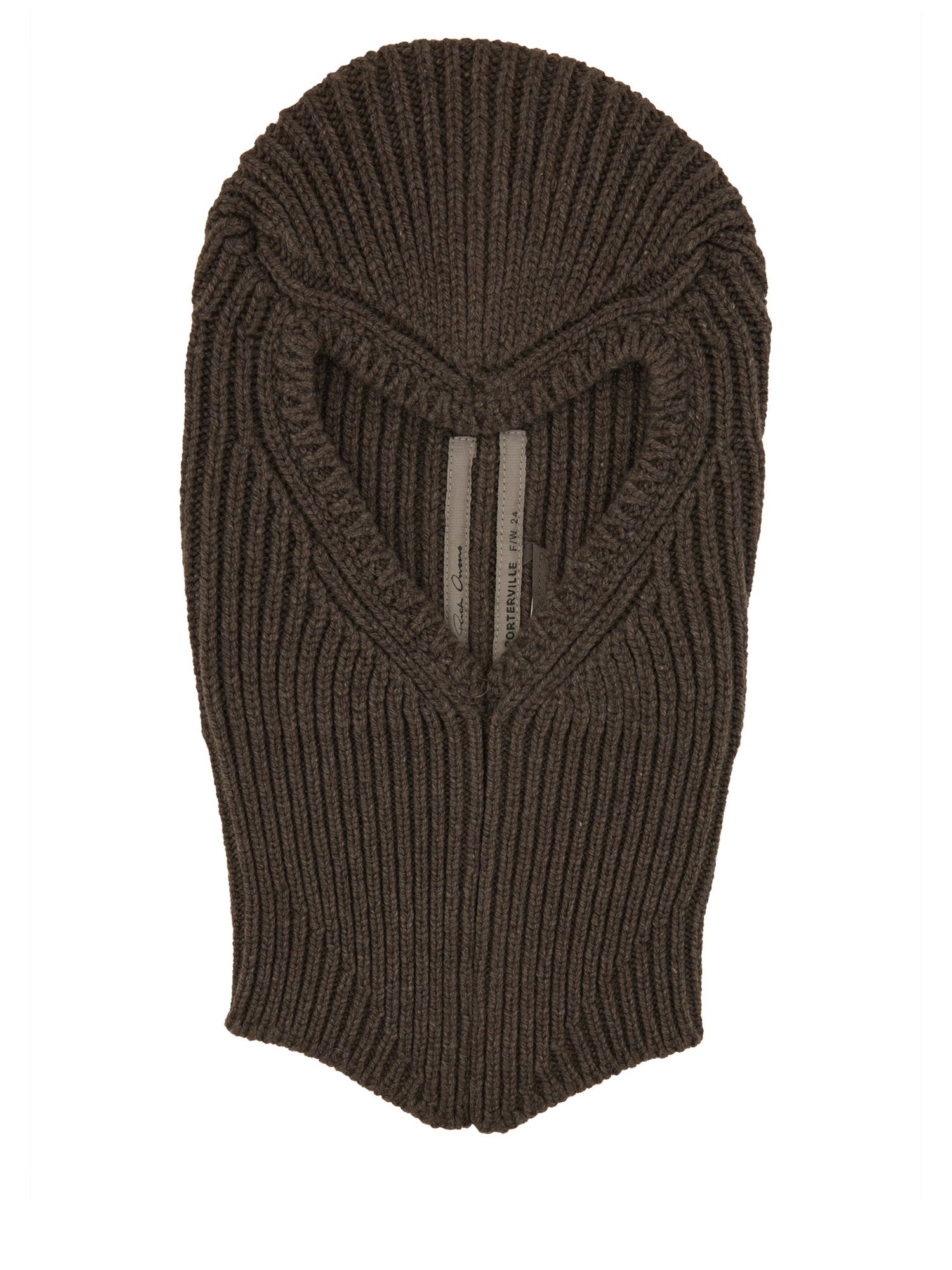 Shop Rick Owens Knitted Balaclava In Grey