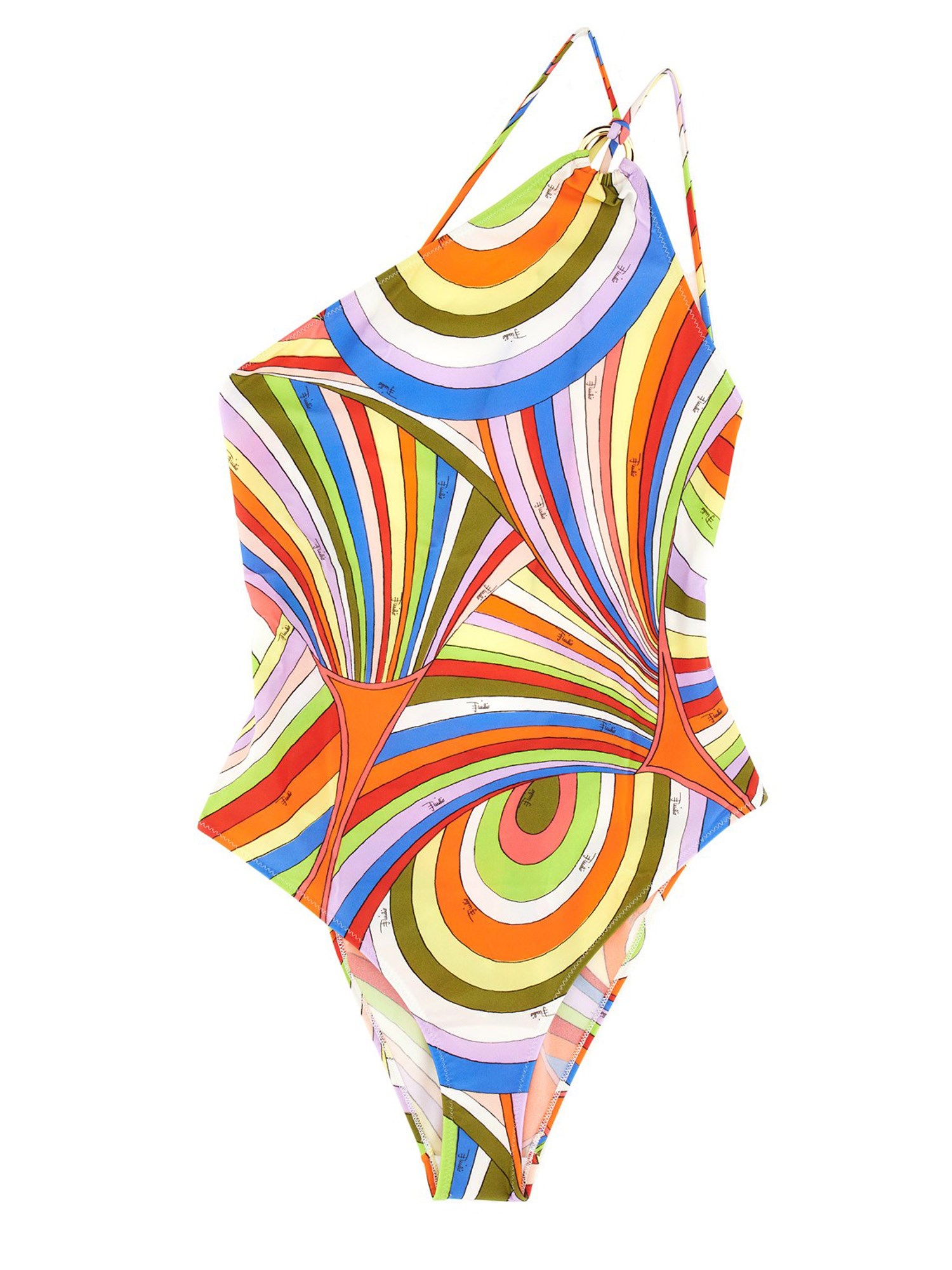 Shop Pucci Iris Print Inner Costume In Multicolour