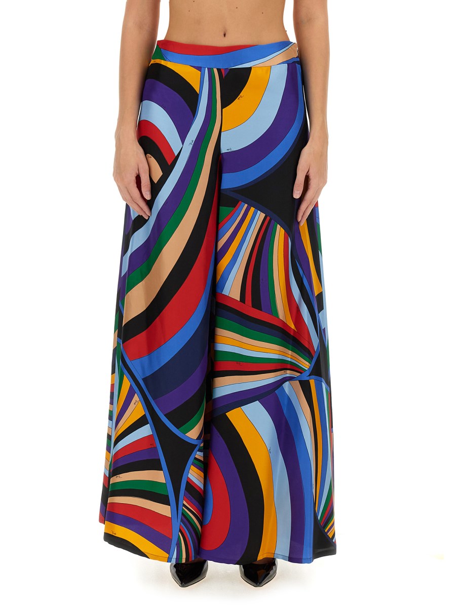 PUCCI PANTALONE IN TWILL DI SETA CON STAMPA