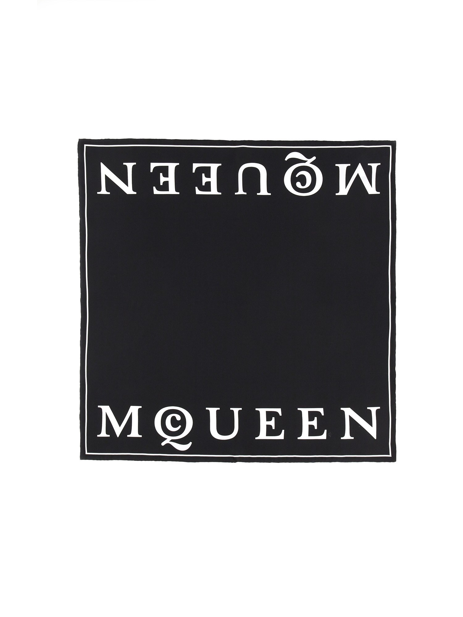 Shop Alexander Mcqueen Silk Scarf In Black