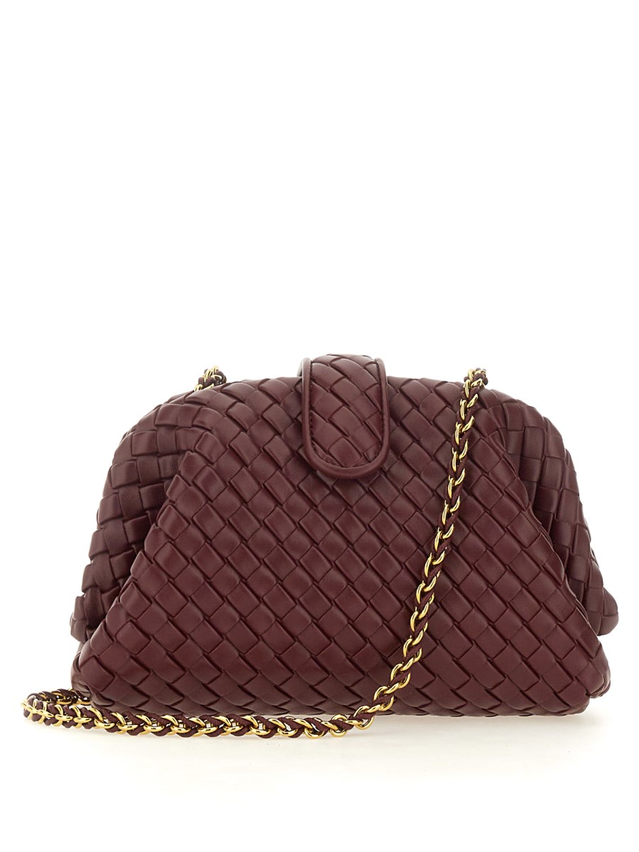 BOTTEGA VENETA CLUTCH MINI LAUREN 1980 CON CATENA IN PELLE CON MOTIVO INTRECCIATO Eleonora Bonucci