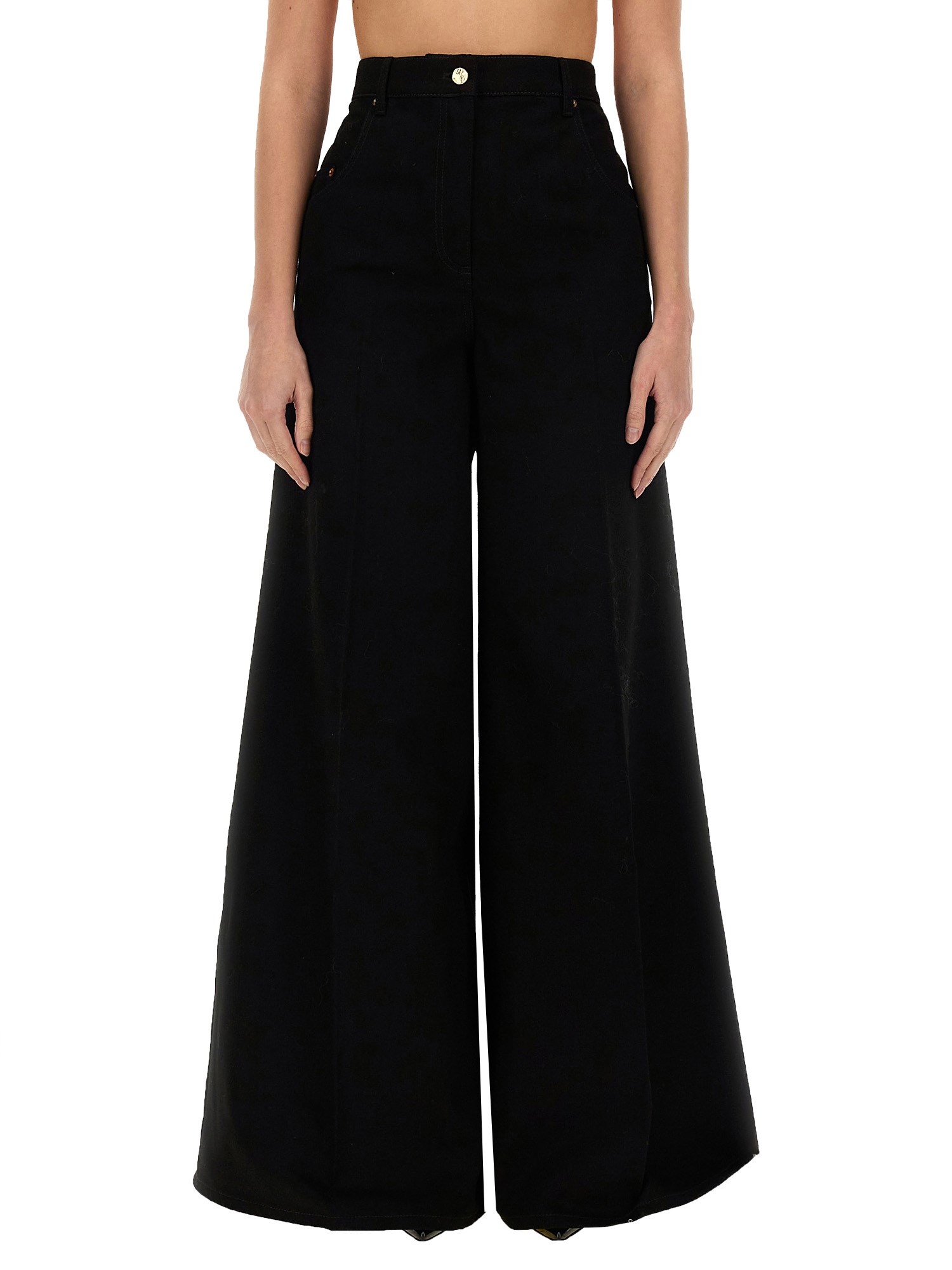 Shop Nina Ricci Flared Pants In Black