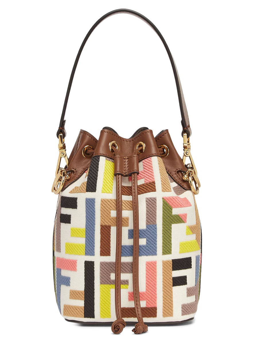 FENDI BORSA "MON TRESOR" MINI IN CANVAS CON MOTIVO FF