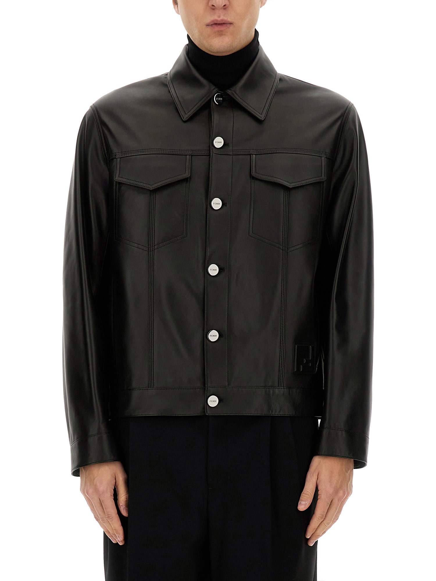 Fendi Blouson Jacket In Black