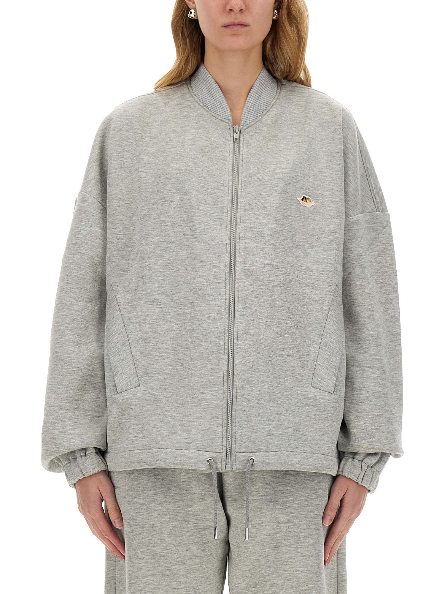 Fiorucci Zippered Sweatshirt "angel" In Grey