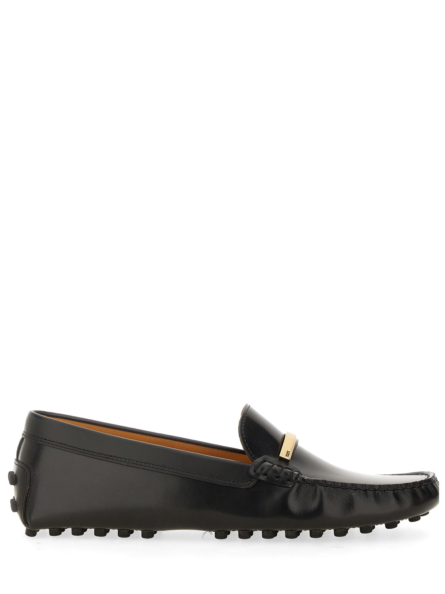 Shop Tod's Moccasin "rubbermaid" In Black