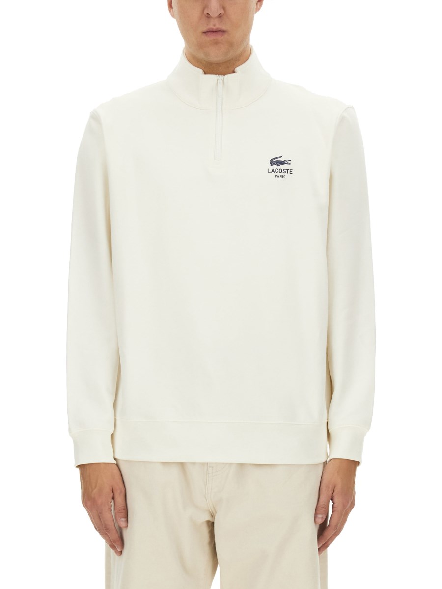 LACOSTE FELPA IN COTONE CON LOGO