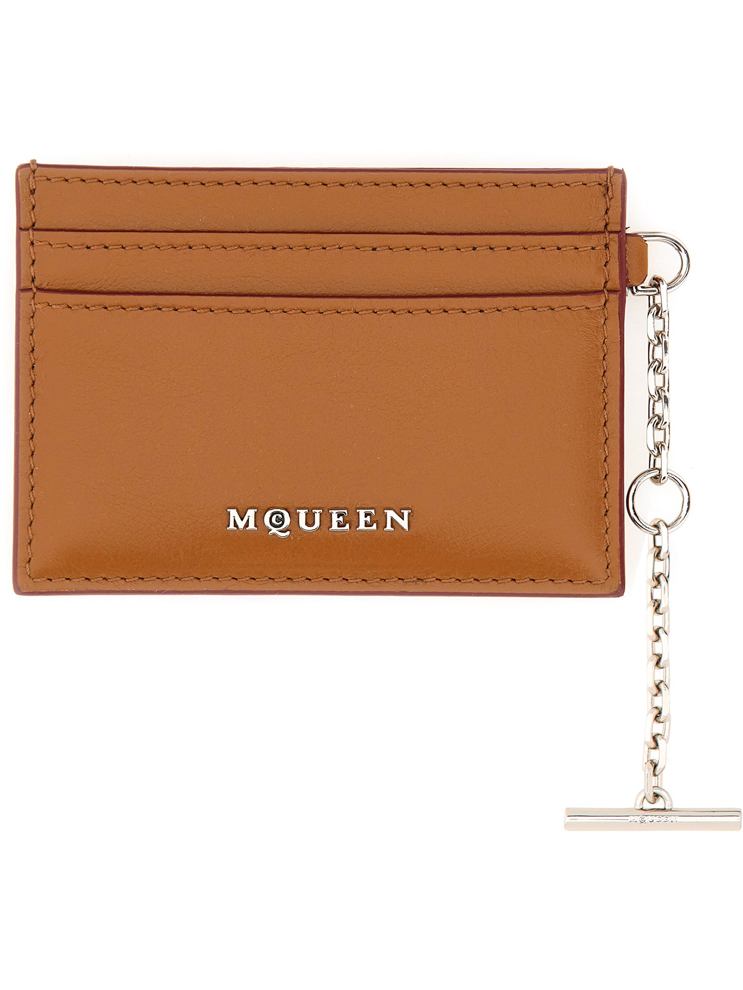 Alexander Mcqueen Sling Card Holder In Buff