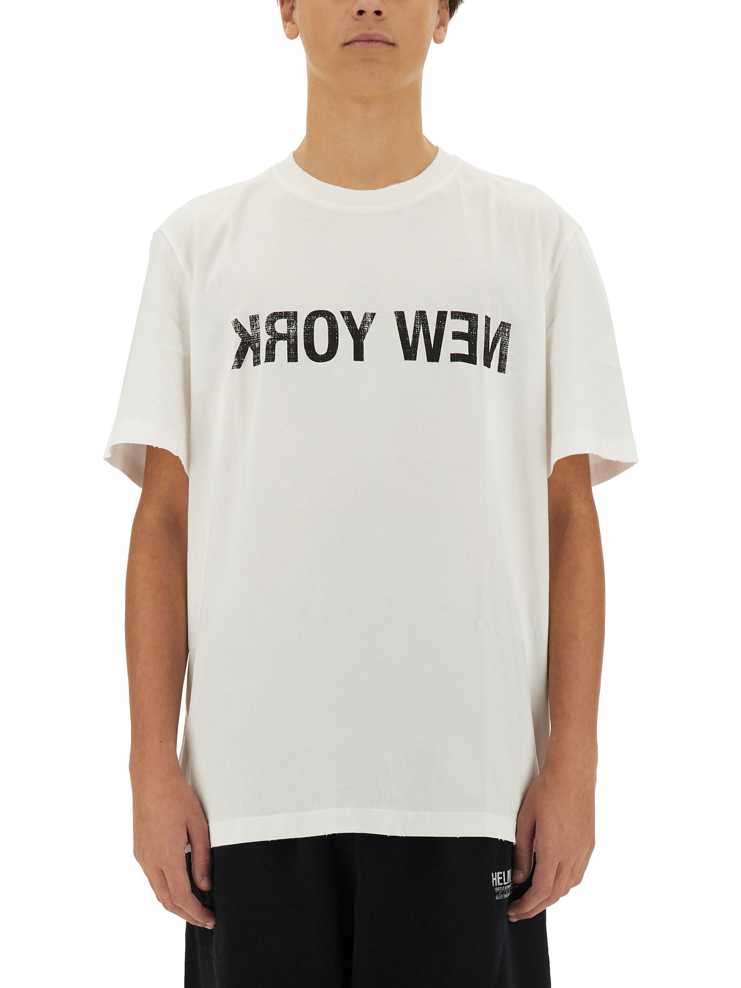 helmut lang t-shirt con logo