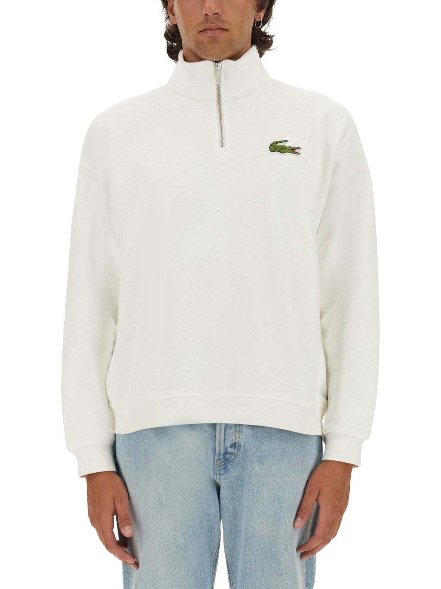 LACOSTE FELPA IN COTONE CON LOGO